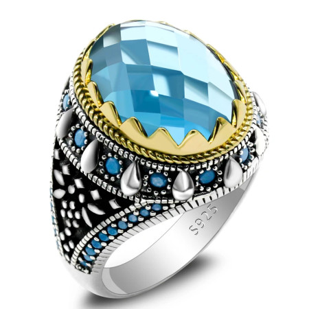 Anillo de circón cúbico de plata de ley S925 para hombres y mujeres, joyería Türkiye de alta calidad con gema roja ovalada, regalo de San Valentín Vintage Anillo de circón cúbico de plata de ley S925 para hombres y mujeres, joyería Türkiye de alta calidad con gema roja ovalada, regalo de San Valentín Vintage