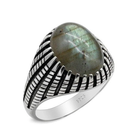 Anillo de labradorita Natural para hombres y mujeres, diseño clásico de estilo Punk, anillo turco de labradorita de Plata de Ley 925, regalo para hombres Anillo de labradorita Natural para hombres y mujeres, diseño clásico de estilo Punk, anillo turco de labradorita de Plata de Ley 925, regalo para hombres