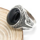 Anillo de plata de ley S925 con ágata Natural negra para hombre, joyería Punk turca Vintage, conjunto de joyería de tendencia, anillos para parejas, anillos para mujer - malaquita tienda 36