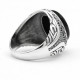 Anillo de plata de ley S925 con ágata Natural negra para hombre, joyería Punk turca Vintage, conjunto de joyería de tendencia, anillos para parejas, anillos para mujer - malaquita tienda 36