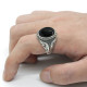 Anillo de plata de ley S925 con ágata Natural negra para hombre, joyería Punk turca Vintage, conjunto de joyería de tendencia, anillos para parejas, anillos para mujer - malaquita tienda 36