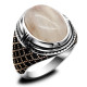 Anillo de plata de ley S925 para hombre, joyería clásica Vintage de cuarzo Natural hecha a mano, regalo para fiesta y vacaciones - malaquita tienda 36