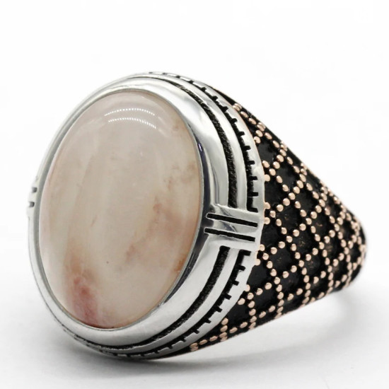 Anillo de plata de ley S925 para hombre, joyería clásica Vintage de cuarzo Natural hecha a mano, regalo para fiesta y vacaciones - malaquita tienda 36