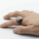 Anillo de plata de ley S925 para hombre, joyería clásica Vintage de cuarzo Natural hecha a mano, regalo para fiesta y vacaciones - malaquita tienda 36