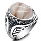 Anillo hecho a mano para hombre, plata S925, Vintage, Türkiye, regalo de fiesta navideña, anillo de regalo de piedra de cuarzo Natural - malaquita tienda 36