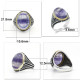 S925 plata esterlina ovalada fluorita Natural Türkiye joyería hecha a mano señora hombre regalo de fiesta de aniversario - malaquita tienda 36