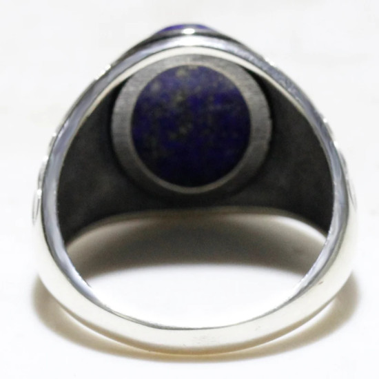 Anillo para hombre s925 plata pura piedra preciosa natural retro regalo de fiesta de vacaciones conjunto de joyería de plata tailandesa anillo hecho a mano - malaquita tienda 36