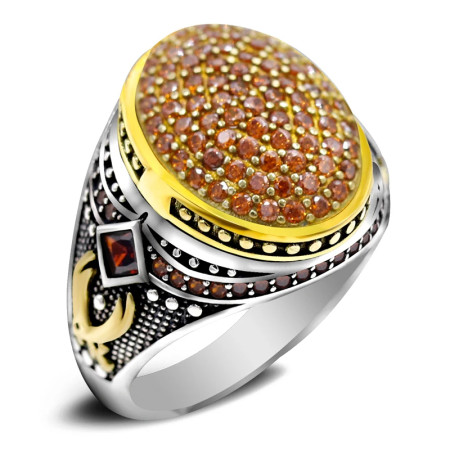 Anillo de plata de ley s925 con circonita para hombre, conjunto de joyería clásica de estilo Punk a la moda Türkiye, anillo para pareja, anillo para mujer, envío gratis