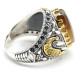 Gran oferta, anillo de Plata de Ley 925, joyería turca, anillo de piedra de ágata oceánica, anillo de espinela negra para hombre, joyería alta - malaquita tienda 36