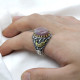 Nuevo Anillo de ágata india de Plata de Ley 925 para hombres y mujeres Spinel Türkiye conjunto de anillos de joyería hechos a mano anillo de pareja - malaquita tienda 36