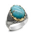 Nuevo Anillo de Plata de Ley 925 para hombres y mujeres, turquesa Natural, diseño de tendencia turca, estilo Punk, joyería de fiesta hecha a mano exquisita