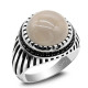 Anillo de plata de ley S925 para hombre, piedra de ágata Natural, conjunto de anillos de estilo Punk, conjunto de joyería, anillo hecho a mano de pavo Vintage para mujer - malaquita tienda 36