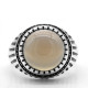 Anillo de plata de ley S925 para hombre, piedra de ágata Natural, conjunto de anillos de estilo Punk, conjunto de joyería, anillo hecho a mano de pavo Vintage para mujer - malaquita tienda 36