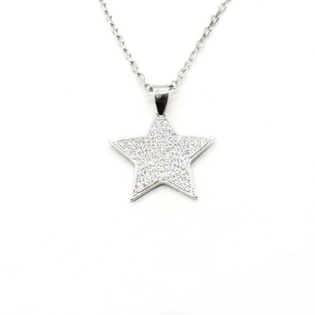 Collar con colgante de Estrella de Plata S925 para mujer, regalo de fiesta de cumpleaños de vacaciones de lujo auténtico Collar con colgante de Estrella de Plata S925 para mujer, regalo de fiesta de cumpleaños de vacaciones de lujo auténtico