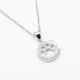 Collar con colgante de plata S925, insignia de huella de perro, etiqueta colgante, joyería de estilo lindo, regalo de joyería conmemorativa de fiesta - malaquita tienda 36