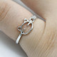 Anillo coreano bonito romántico de Plata de Ley 925 para mujer con circonita para la familia anillo de San Valentín bandas de boda fiesta joyería regalo - malaquita tienda 36