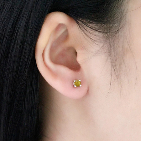 Pendientes de plata de ley 925 para mujer, aretes simples de circonita dorada a la moda, estilo Punk para mujeres y niñas, regalo de joyería para fiesta y boda Pendientes de plata de ley 925 para mujer, aretes simples de circonita dorada a la moda, estilo Punk para mujeres y niñas, regalo de joyería para fiesta y boda