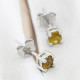 Pendientes de plata de ley 925 para mujer, aretes simples de circonita dorada a la moda, estilo Punk para mujeres y niñas, regalo de joyería para fiesta y boda - malaquita tienda 36