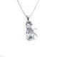 Collar con colgante para mujer, circonita de plata 925, gato transparente, estilo Punk brillante geométrico para mujer, regalos de joyería para boda y Navidad - malaquita tienda 36