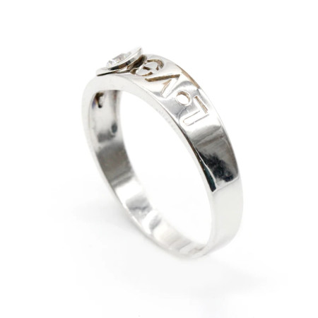 Anillos de boda de plata 925 con letras de circonio, estilo sencillo y a la moda para mujer, joyería de fiesta de Navidad de chicas Anillos de boda de plata 925 con letras de circonio, estilo sencillo y a la moda para mujer, joyería de fiesta de Navidad de chicas