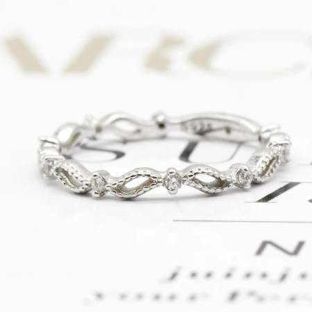 Anillos de dedo con forma trenzada geométrica de 8 palabras de la suerte de circón de Plata de Ley 925, accesorios de anillo de boda, joyería fina de compromiso Anillos de dedo con forma trenzada geométrica de 8 palabras de la suerte de circón de Plata de Ley 925, accesorios de anillo de boda, joyería fina de compromiso