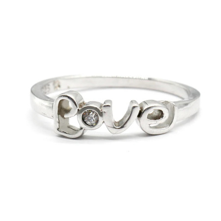 Anillo de amistad con letras "LOVE" simples de Plata de Ley 925 con circonita para mujer, anillos de boda, regalos de joyería para el Día de San Valentín Anillo de amistad con letras "LOVE" simples de Plata de Ley 925 con circonita para mujer, anillos de boda, regalos de joyería para el Día de San Valentín
