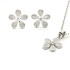 Lovely Daisy Flower 925 Silver mujeres Stud pendientes y colgantes collar conjuntos de joyas para 2019