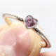 Anillos románticos de Zirconia de corazón de Plata de Ley 925 para mujeres anillo de amor de minimalismo para mujeres - malaquita tienda 36