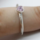 Anillos románticos de Zirconia de corazón de Plata de Ley 925 para mujeres anillo de amor de minimalismo para mujeres - malaquita tienda 36