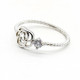Anillos florales huecos de flor rosa de circón cúbico de Plata de Ley 925, anillos de estilo lindo para mujer, joyería de boda/fiesta - malaquita tienda 36