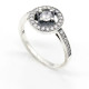 Anillo de Plata de Ley 925 para mujer, anillo de dedo clásico con circonita geométrica CZ para mujer, regalo del Día de San Valentín, anillo de boda fino - malaquita tienda 36