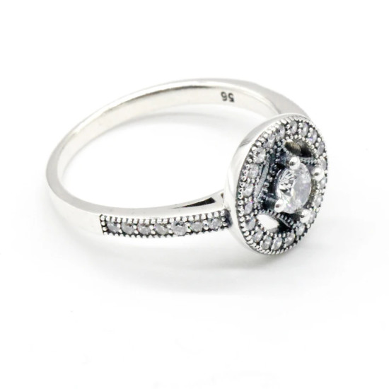 Anillo de Plata de Ley 925 para mujer, anillo de dedo clásico con circonita geométrica CZ para mujer, regalo del Día de San Valentín, anillo de boda fino - malaquita tienda 36