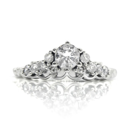 Anillos de plata esterlina 925 con forma de corona para mujer, joyería de reina de circonita transparente, estilo romántico para mujer, anillo de boda de fiesta Anillos de plata esterlina 925 con forma de corona para mujer, joyería de reina de circonita transparente, estilo romántico para mujer, anillo de boda de fiesta