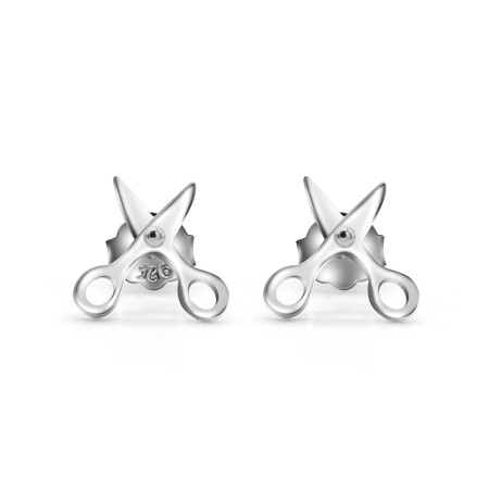 Pendientes Punk de Plata de Ley 925, pendientes simples de tijeras pequeñas, joyería de personalidad para mujeres y niñas, regalo único Pendientes Punk de Plata de Ley 925, pendientes simples de tijeras pequeñas, joyería de personalidad para mujeres y niñas, regalo único