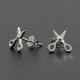 Pendientes Punk de Plata de Ley 925, pendientes simples de tijeras pequeñas, joyería de personalidad para mujeres y niñas, regalo único - malaquita tienda 36