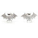 Pendientes de tuerca de Plata de Ley 925 para mujer y niña, joyería de Animal bonito, pequeño murciélago, CZ, regalo de San Valentín - malaquita tienda 36