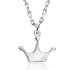 Collar de plata de ley 925 para mujer, elegante cadena hasta la clavícula, corona de príncipe princesa, joyería de moda, regalo del Día de San Valentín