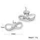 Pendientes de tuerca de plata esterlina 925 para mujer y niña, joyería bonita con número de la suerte 8, anillos de boda/Fiesta, joyería fina - malaquita tienda 36