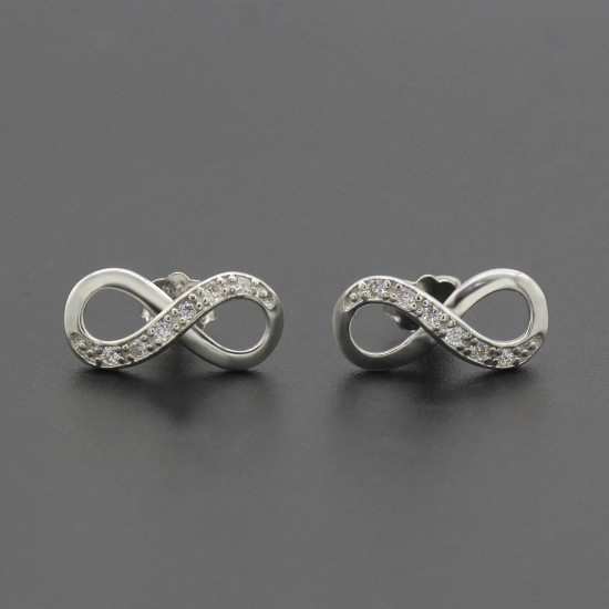 Pendientes de tuerca de plata esterlina 925 para mujer y niña, joyería bonita con número de la suerte 8, anillos de boda/Fiesta, joyería fina - malaquita tienda 36