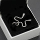 Pendientes de tuerca de plata esterlina 925 para mujer, aretes transparentes de serpiente giratoria, joyería especial de moda para mujer, regalo de fiesta para amantes - malaquita tienda 36
