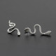 Pendientes de tuerca de plata esterlina 925 para mujer, aretes transparentes de serpiente giratoria, joyería especial de moda para mujer, regalo de fiesta para amantes - malaquita tienda 36