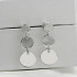 Pendientes de plata 925 con forma redonda, joyería coreana de moda para mujeres y niñas, regalo de boda para el Día de San Valentín