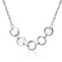 Cadena de círculos redondos de Plata de Ley 925 para mujer, elegante collar de clavícula, joyería de moda para boda, regalo del Día de San Valentín
