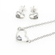 925 conjuntos de joyas de plata para 2019 conjunto de collares de corazón de amor para mujer regalo de joyería de boda - malaquita tienda 36