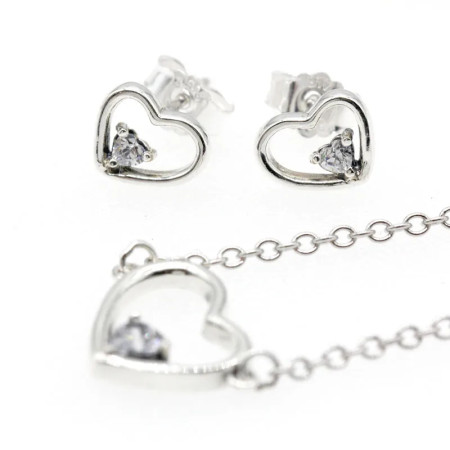 925 conjuntos de joyas de plata para 2019 conjunto de collares de corazón de amor para mujer regalo de joyería de boda 925 conjuntos de joyas de plata para 2019 conjunto de collares de corazón de amor para mujer regalo de joyería de boda