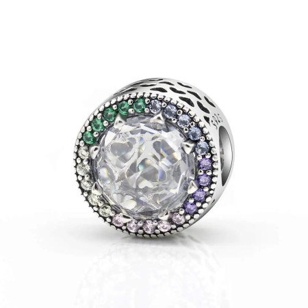 Abalorio de arcoíris brillante de Plata de Ley 925 compatible con pulsera Original Pandora, abalorio de estrella de arcoíris brillante, joyería de moda Abalorio de arcoíris brillante de Plata de Ley 925 compatible con pulsera Original Pandora, abalorio de estrella de arcoíris brillante, joyería de moda