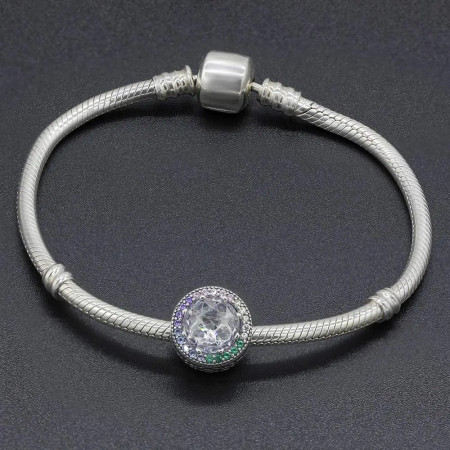 Abalorio de arcoíris brillante de Plata de Ley 925 compatible con pulsera Original Pandora, abalorio de estrella de arcoíris brillante, joyería de moda Abalorio de arcoíris brillante de Plata de Ley 925 compatible con pulsera Original Pandora, abalorio de estrella de arcoíris brillante, joyería de moda