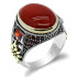 Anillo de Plata de Ley 925 con piedra de ágata roja ovalada rusa para hombre, joyería sólida de compromiso, anillo de boda, talla 8-13