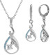Conjuntos de joyas de plata esterlina 925 para mujer, aretes/collar con colgante, conjunto de joyería elegante, regalo de compromiso - malaquita tienda 36