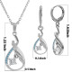 Conjuntos de joyas de plata esterlina 925 para mujer, aretes/collar con colgante, conjunto de joyería elegante, regalo de compromiso - malaquita tienda 36
